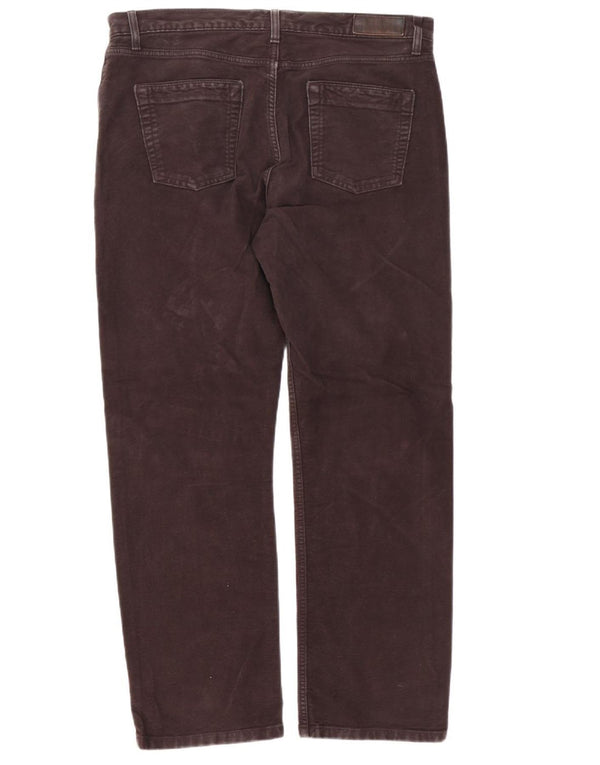 Marks & Spencer Pantalon décontracté régulier pour homme W36 L31 Marron Coton