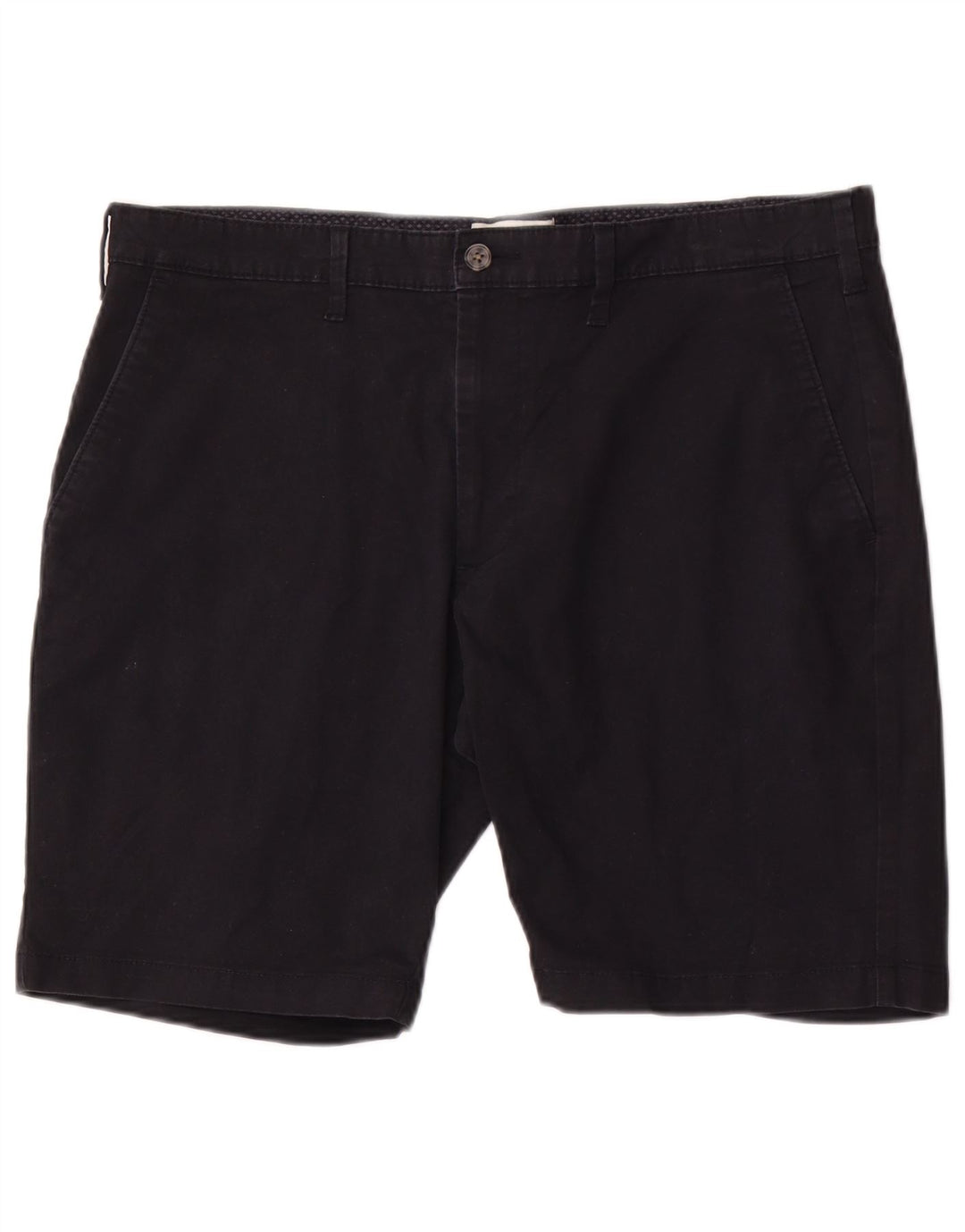 Marks & Spencer Short Chino Homme W36 Large Bleu Marine Coton