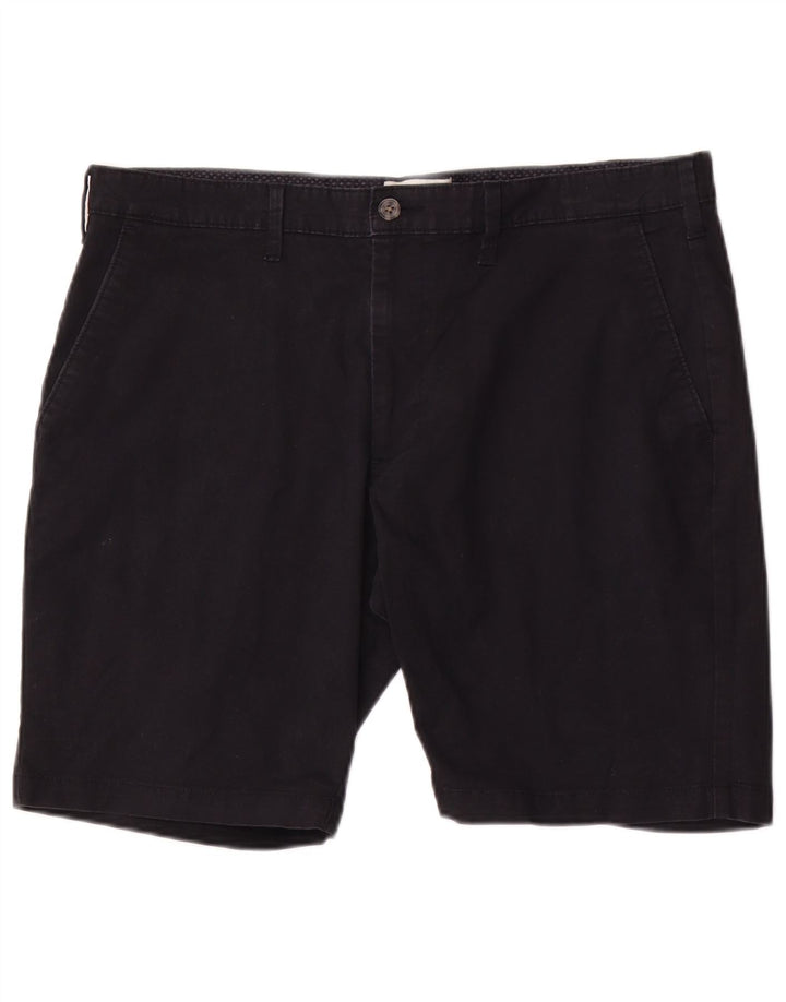 Marks & Spencer Short Chino Homme W36 Large Bleu Marine Coton