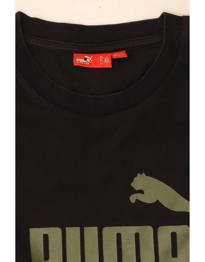 Puma Haut graphique à manches longues pour hommes, grand noir