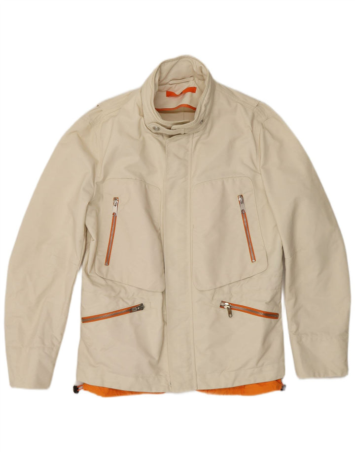 Dondup Veste utilitaire à capuche pour homme IT 50 Large en polyamide blanc cassé
