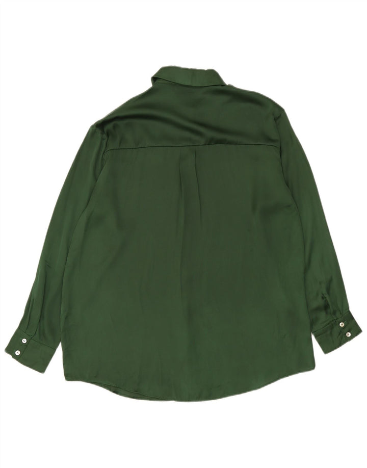 Zara Chemise surdimensionnée pour femme UK 10 Small Vert Polyester