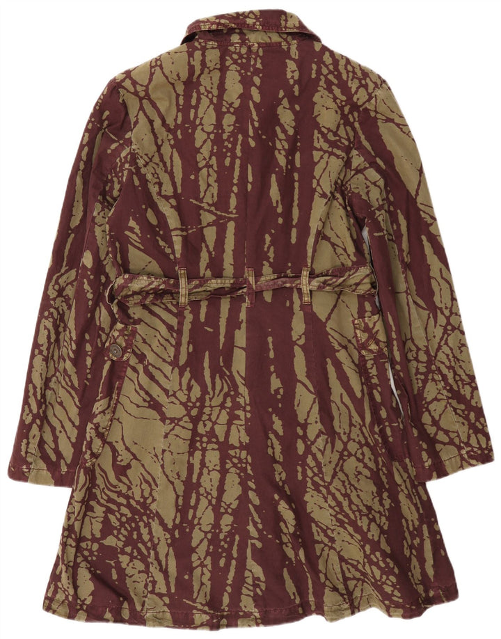 Desigual Manteau coupe-vent à motif abstrait pour femme EU 40 Coton vert moyen