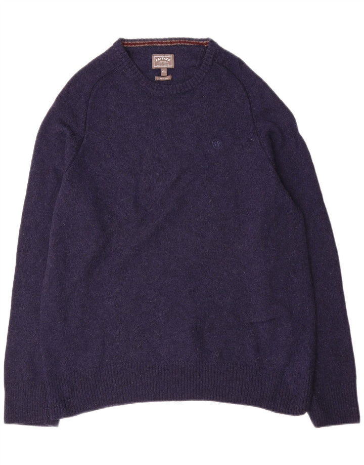 Fat Face Pull ras du cou pour homme en laine bleu marine 2XL