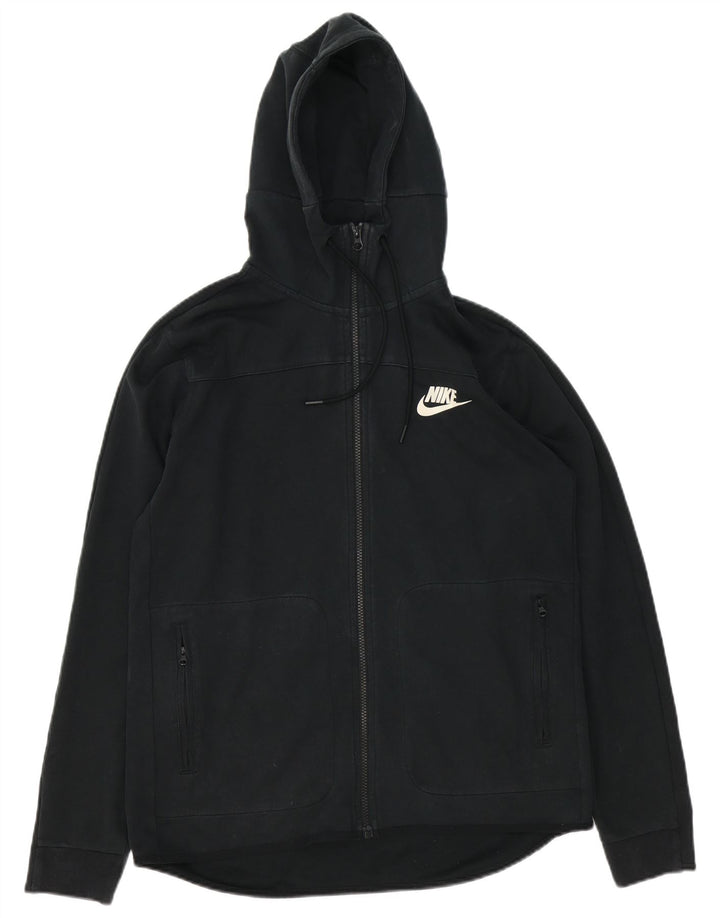 Nike Sweat à capuche zippé pour homme en coton noir moyen