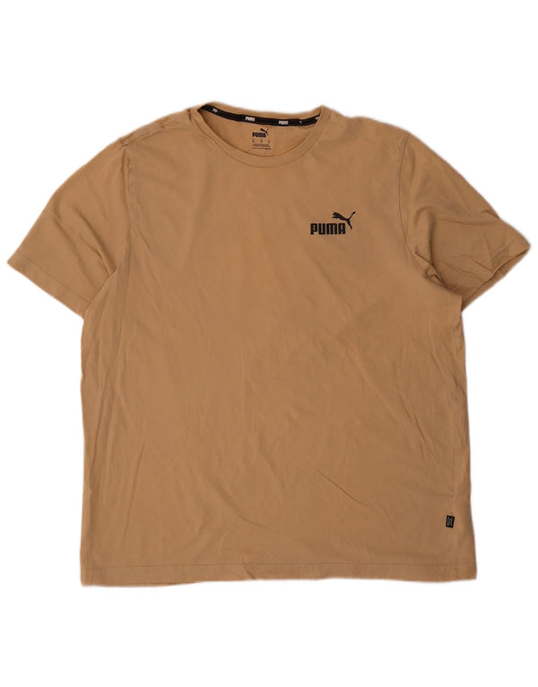 Puma T-Shirt Homme Top XL Beige Coton