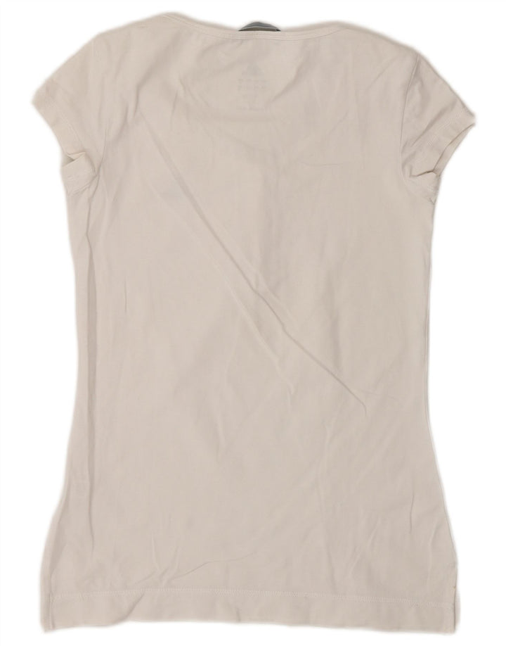 Adidas T-shirt pour femme UK 10 Petit Blanc