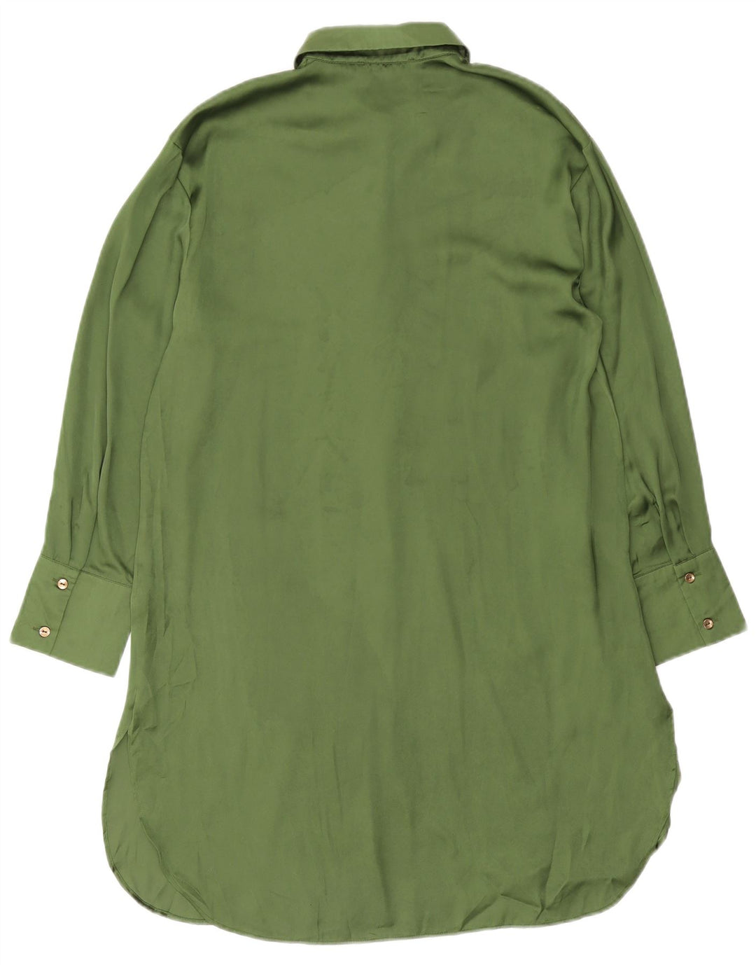 Robe chemise Zara pour femme UK 44 en polyester vert moyen