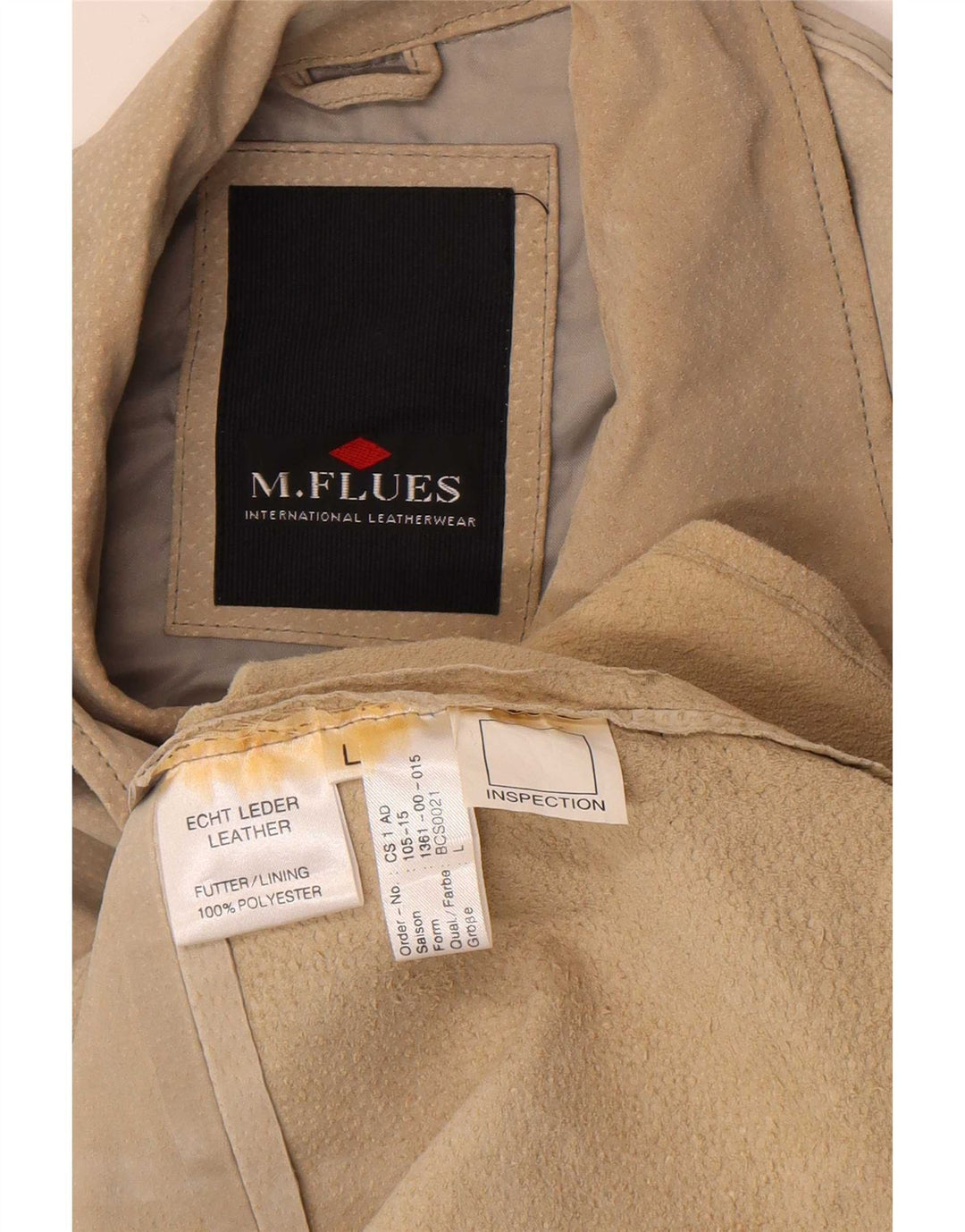 M. Flues Surchemise Homme Chemise En Daim Large Cuir Beige