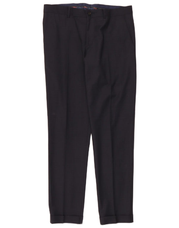 Zara Pantalon Chino Slim Homme EU 40 Medium W31 L30 Bleu Marine