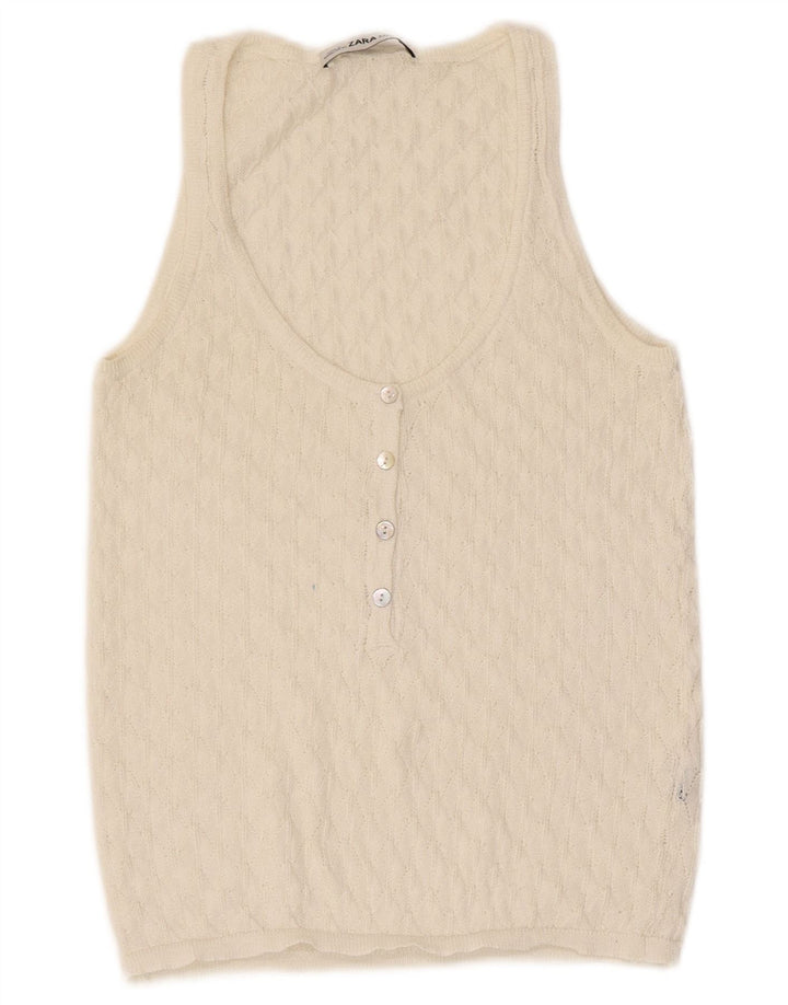 Zara Femme Débardeur UK 8 Petit Beige