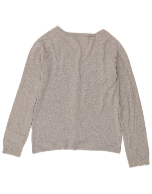 Zara Womens Cardigan Sweater UK 14 Large Gris Moucheté
