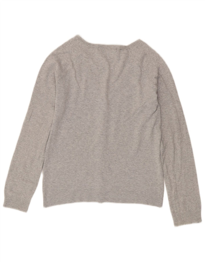 Zara Womens Cardigan Sweater UK 14 Large Gris Moucheté