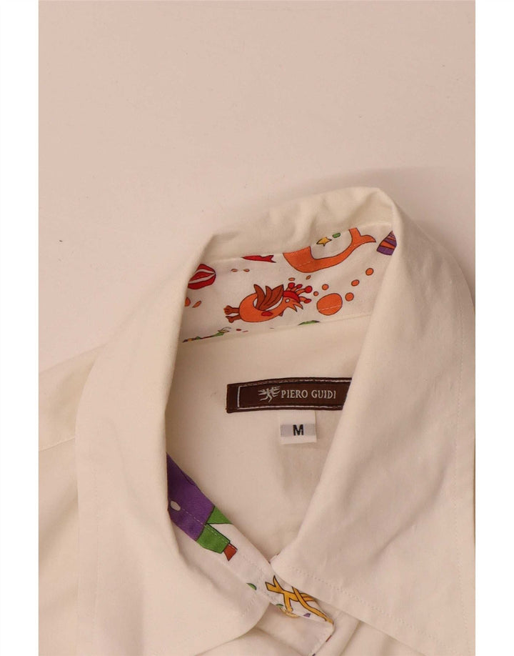 Piero Guidi Chemise Femme UK 12 Coton Blanc Moyen