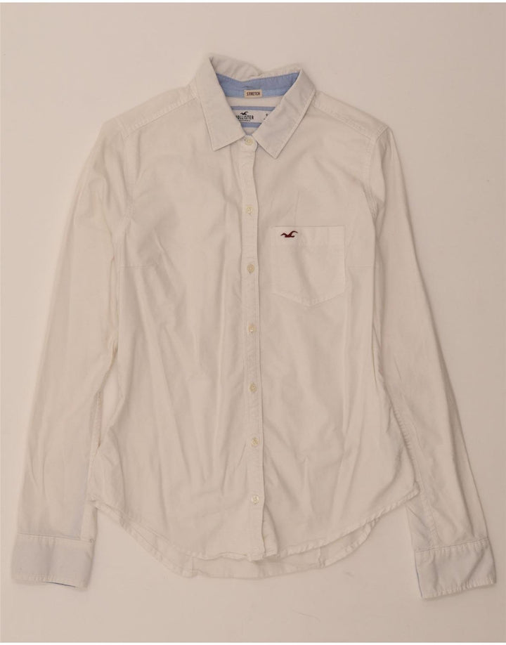 HOLLISTER Womens Shirt UK 10 Small White Cotton