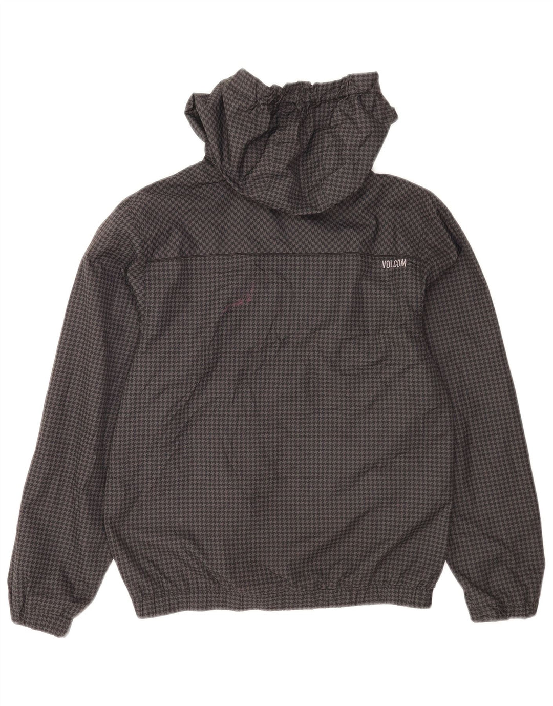 Volcom Veste de Pluie à Capuche Fille 13-14 Ans XL Gris Pied-de-Poule Polyester