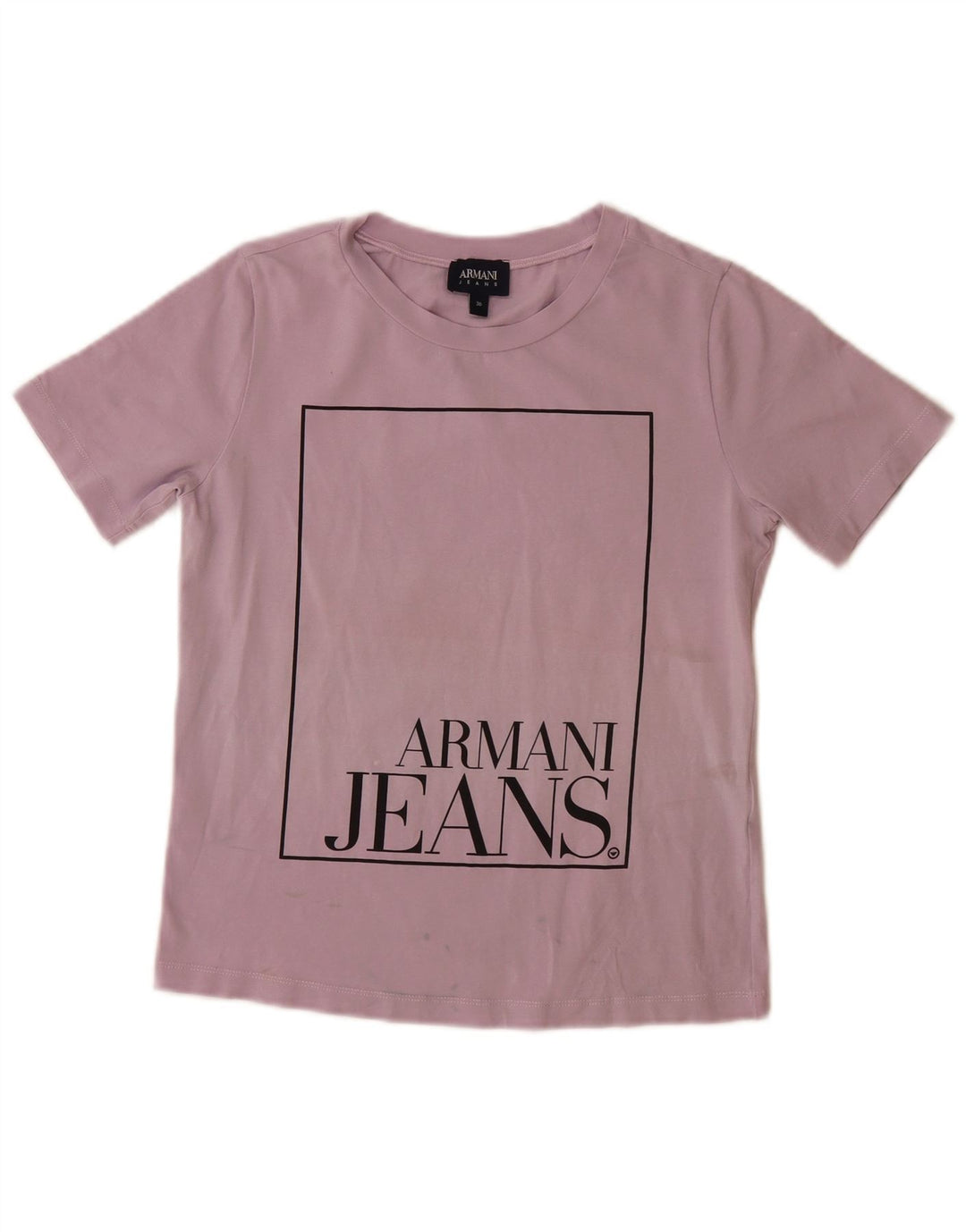 ARMANI JEANS T-Shirt Graphique Femme EU 36 Petit Violet