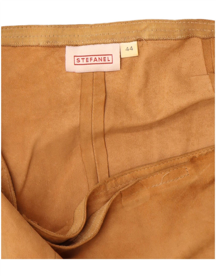 Stefanel Jupe portefeuille en daim pour femme IT 44 Medium W28 Cuir marron