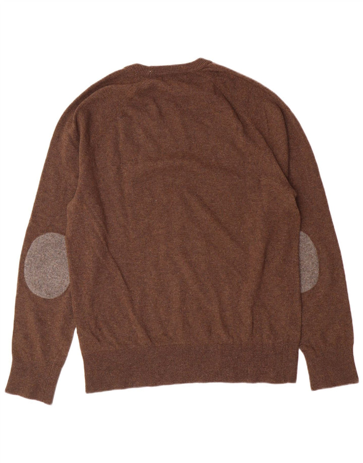 Banana Republic Pull à col rond pour homme en laine marron Taille L
