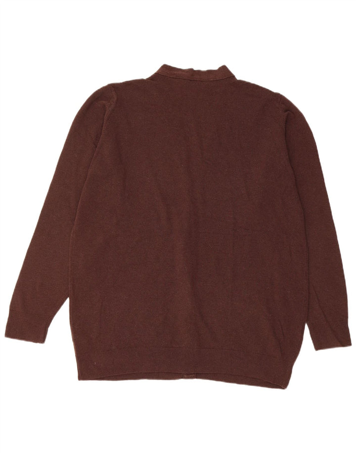 Marks & Spencer Cardigan pour femme en laine d'agneau marron UK 16