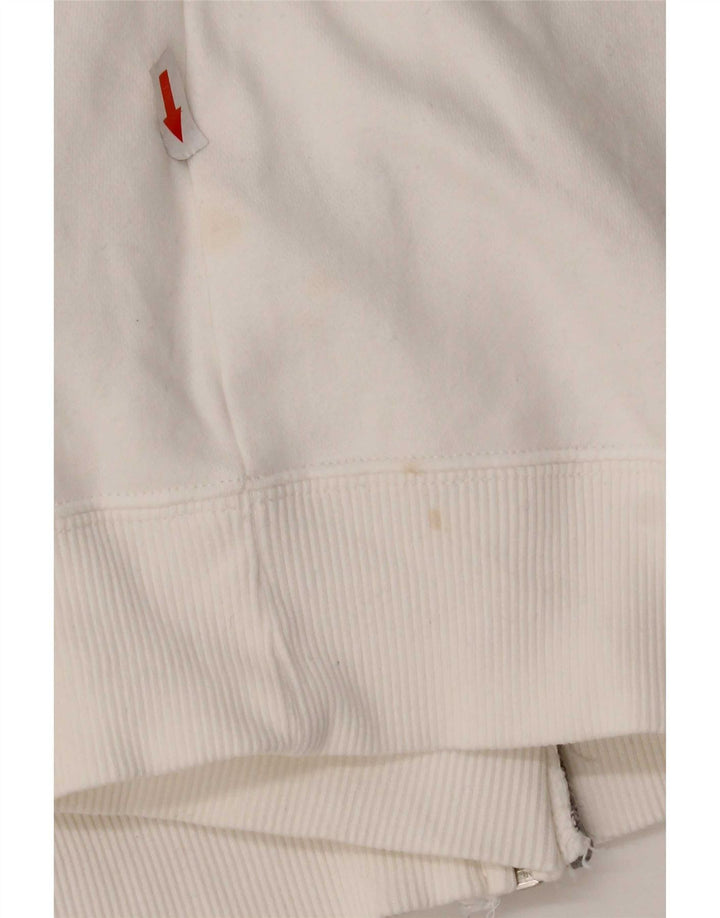 Nike Veste de survêtement graphique pour femme UK 14 en coton blanc moyen