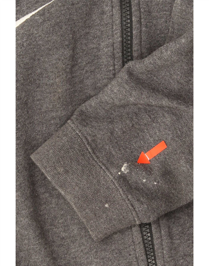 Nike Pull à capuche zippé pour homme Petit coton gris