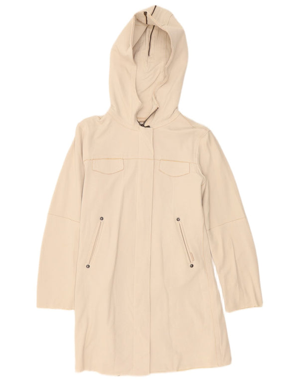 Calvin Klein Pardessus à capuche pour femme UK 6 XS Beige Polyamide