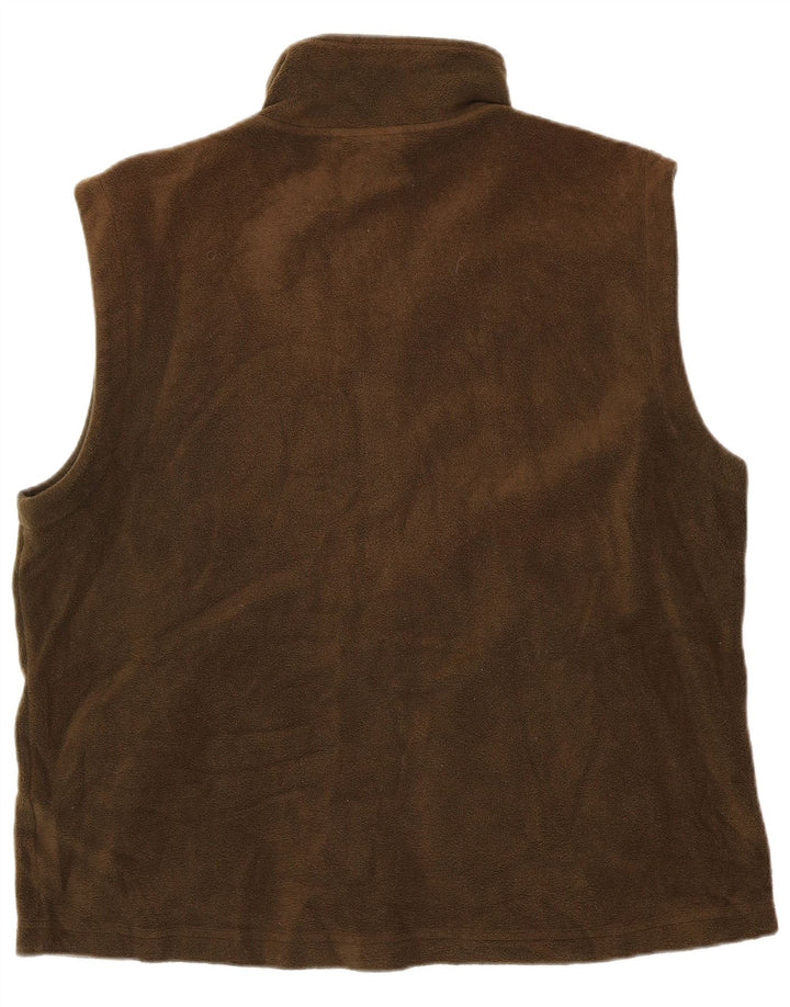 LE FROG Gilet polaire coupe décontractée pour homme UK 42 XL Kaki Polyester