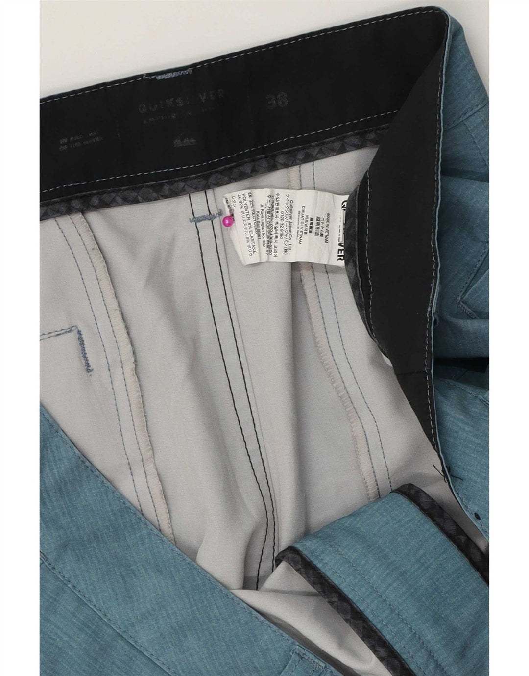 Quiksilver Short Chino Homme W38 XL Bleu Polyester