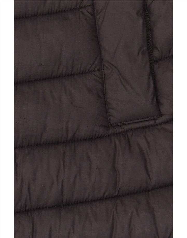 Superdry Manteau rembourré à capuche pour femme UK 10 Small Noir Nylon