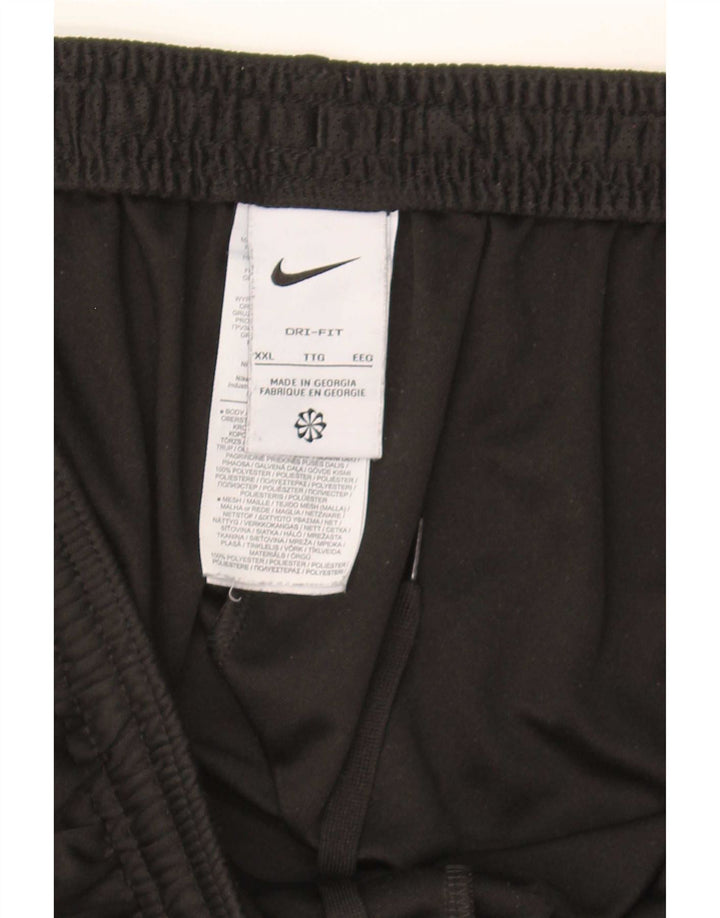 Nike Pantalon de survêtement Dri Fit pour homme 2XL Noir Colorblock Polyester