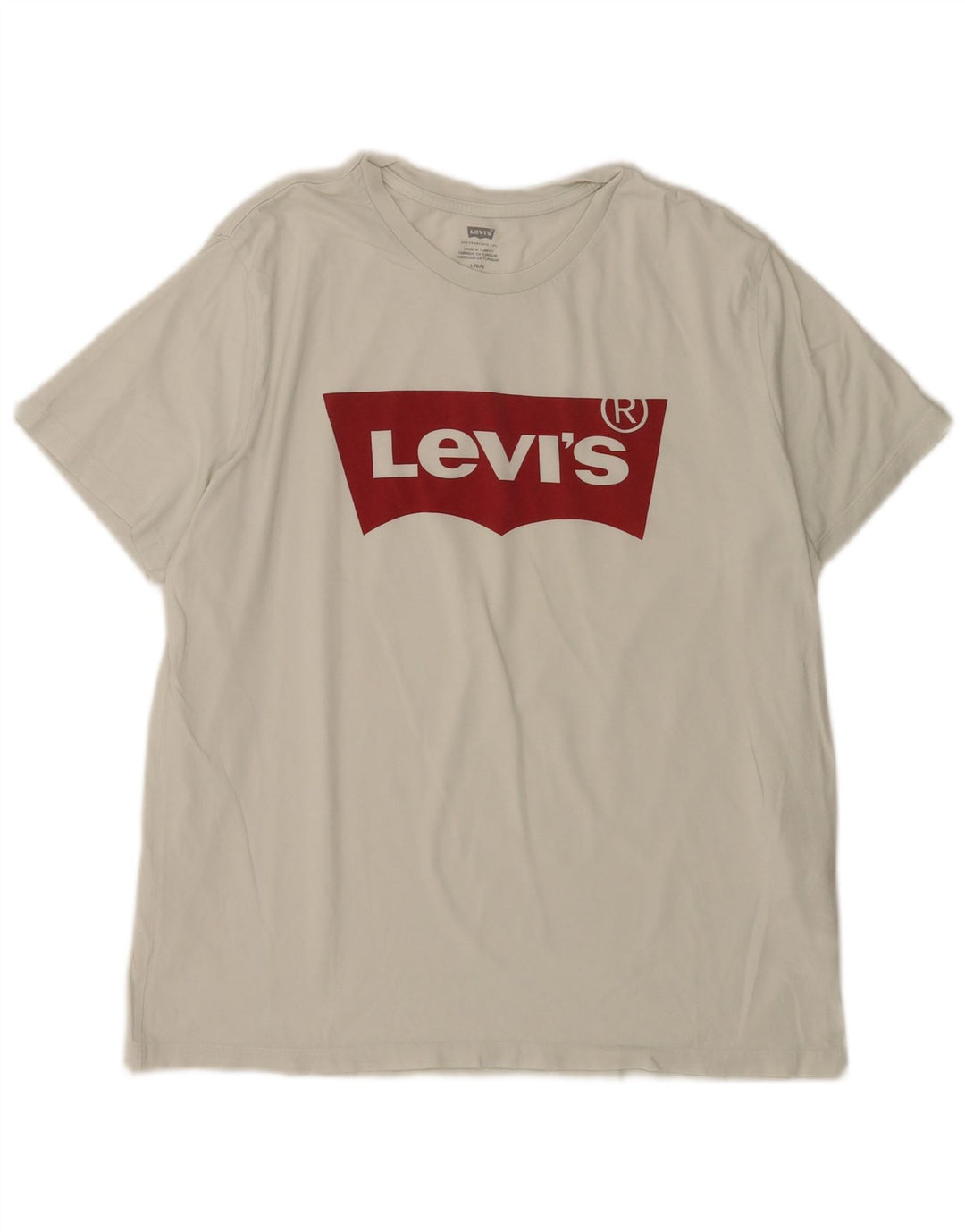 Levi's T-Shirt Graphique Homme Blanc Large Coton