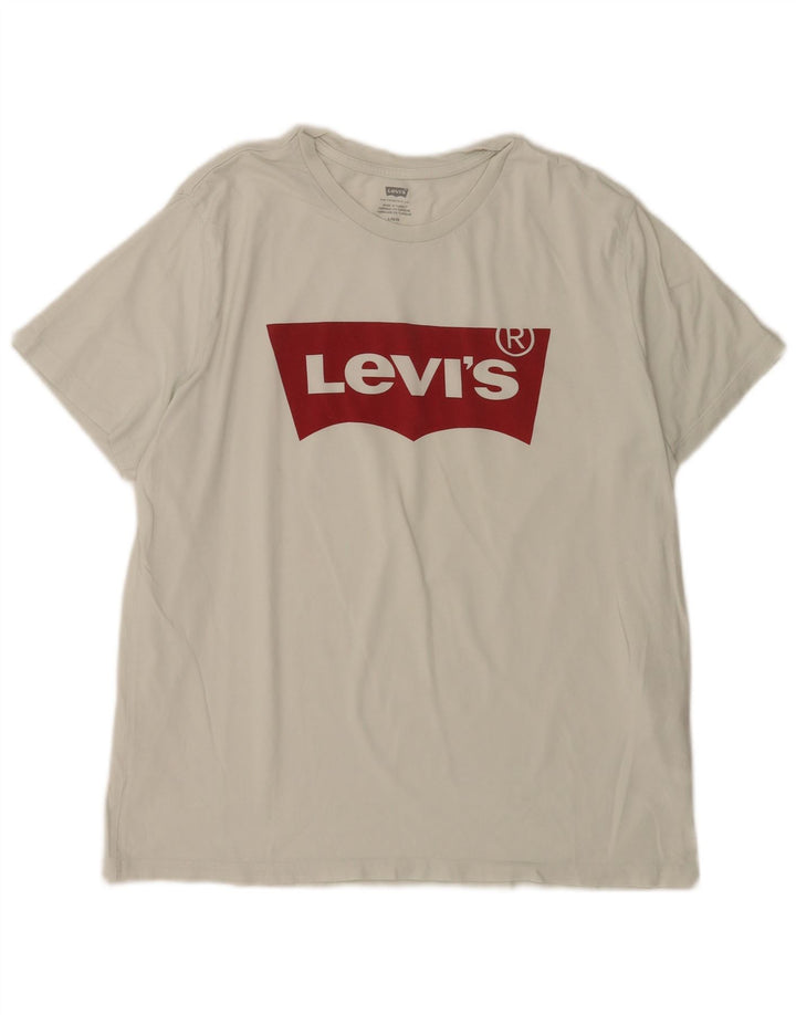 Levi's T-Shirt Graphique Homme Blanc Large Coton