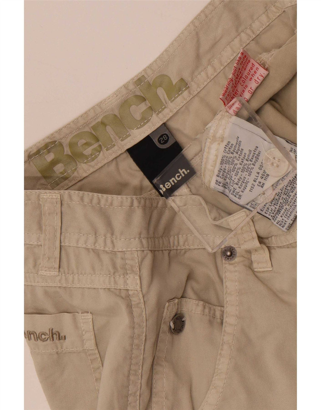 Bench Short Chino Homme W28 Petit Coton Beige
