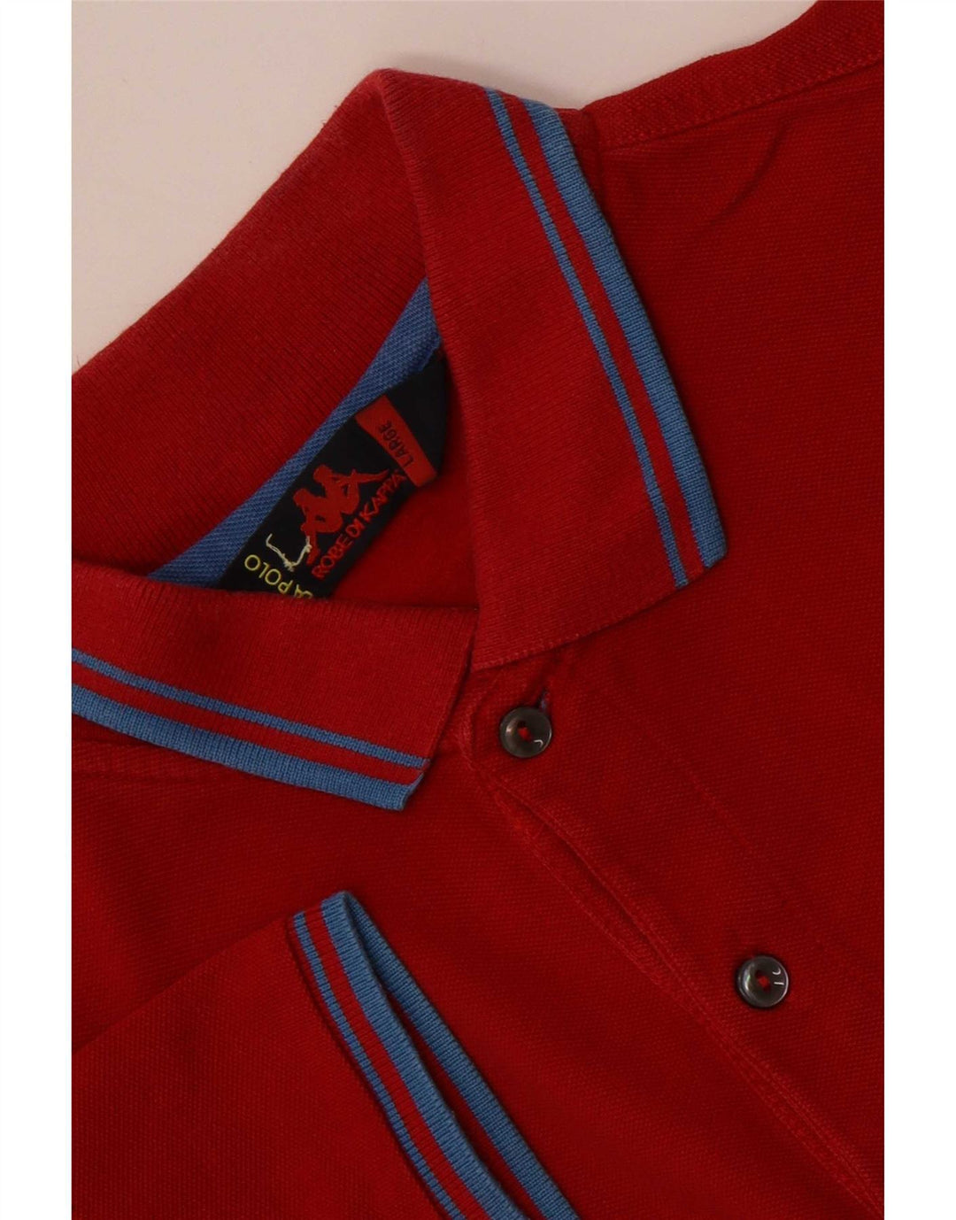 Kappa Polo Homme Large Rouge Rayé
