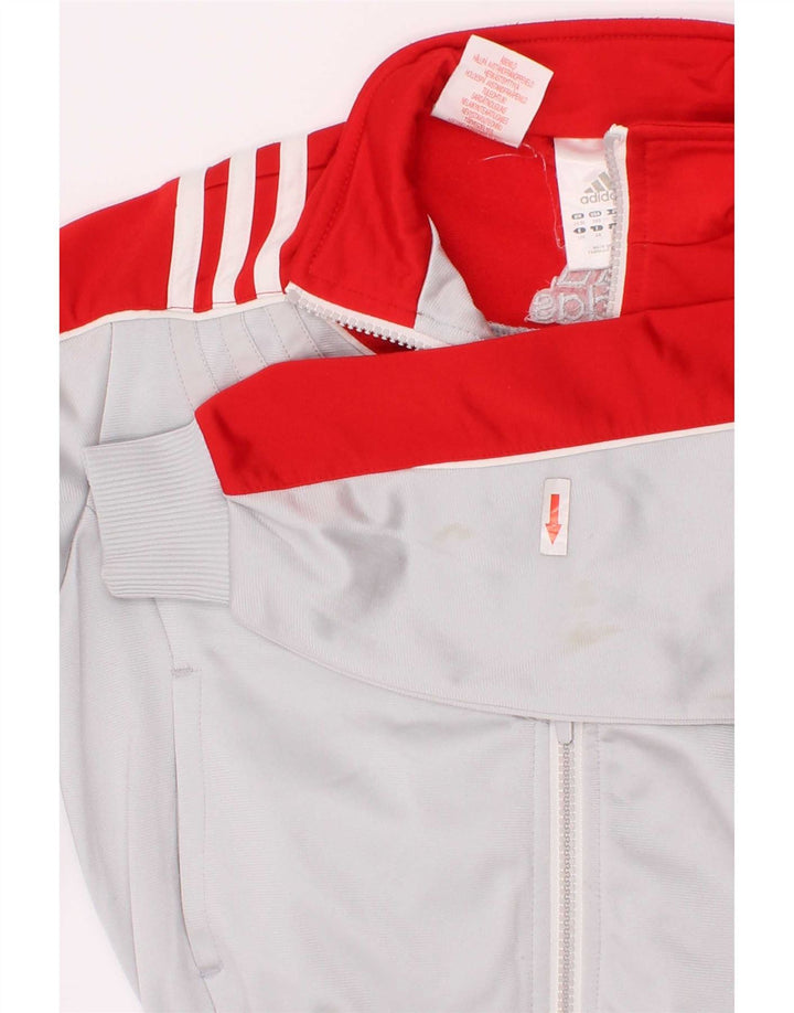 Adidas Veste de Survêtement Graphique Garçon 5-6 Ans Gris Colorblock