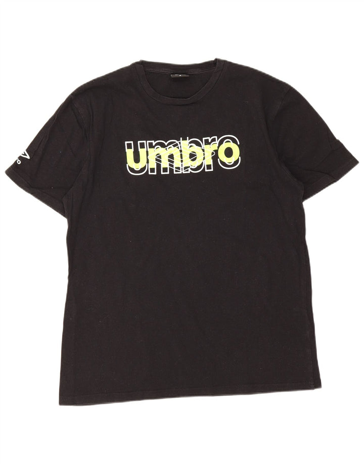 Umbro T-Shirt Graphique Homme Noir Moyen Coton