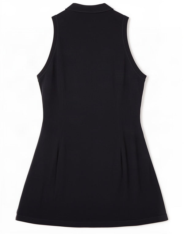 Sergio Tacchini Robe Chemise Sans Manches Femme IT 42 Coton Bleu Marine Moyen