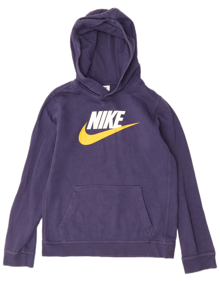 NIKE Pull à capuche graphique pour garçon 13-14 ans XL Bleu marine Coton