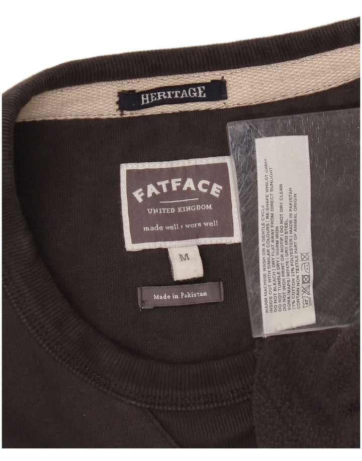 FAT FACE Mens Heritage Sweatshirt Jumper Medium Grey Cotton