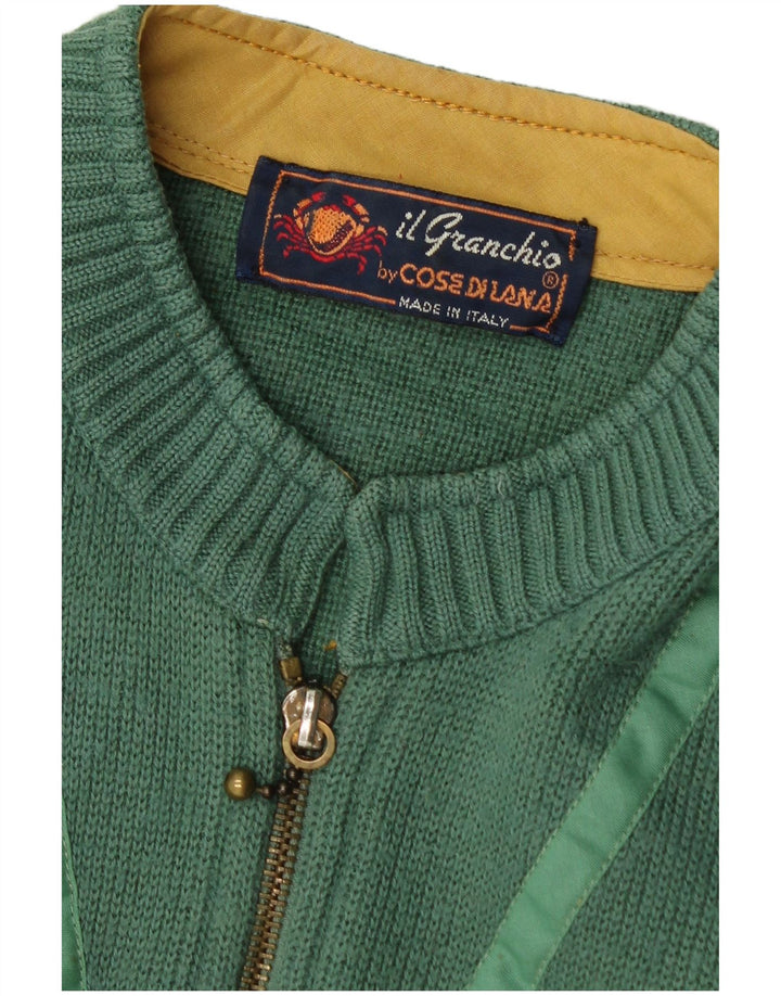 Il Granchio Pull Cardigan Zippé Homme Vert Moyen