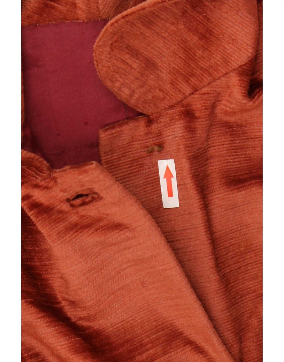 vintage Womens Velvet Overcoat UK 10 Petit Brun