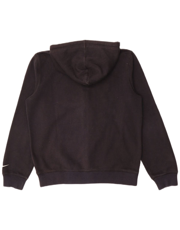 Nike Pull à capuche zippé graphique pour homme UK 38/40 Coton noir moyen