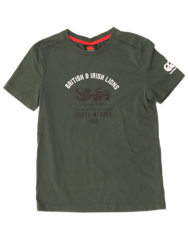 Canterbury T-Shirt Graphique Garçon 9-10 Ans Vert Coton