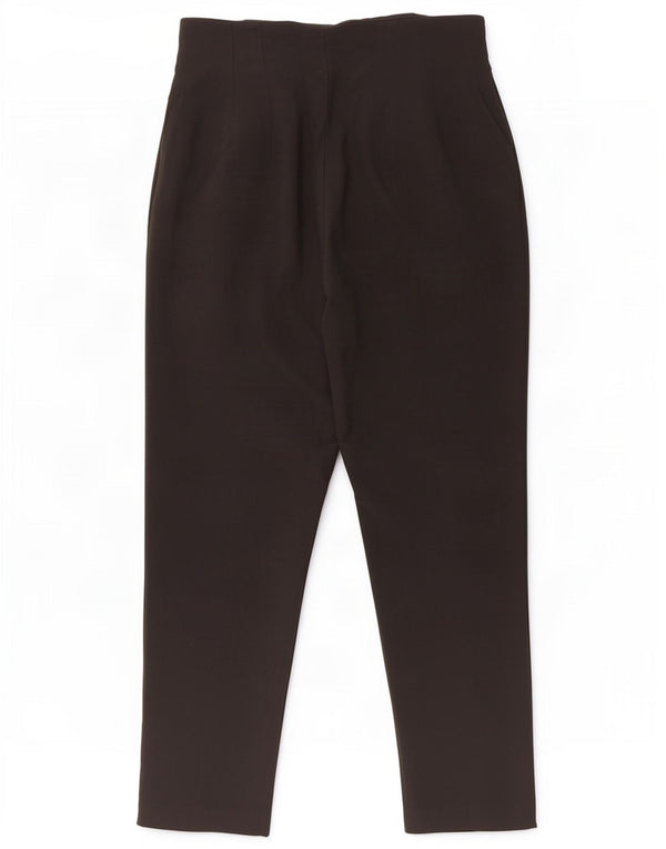 Zara Pantalon court fuselé taille haute pour femme Medium W28 L25 Noir