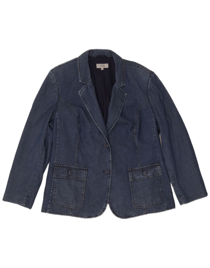 Marks & Spencer Veste blazer à 2 boutons pour femme UK 22 3XL Bleu marine Lyocell