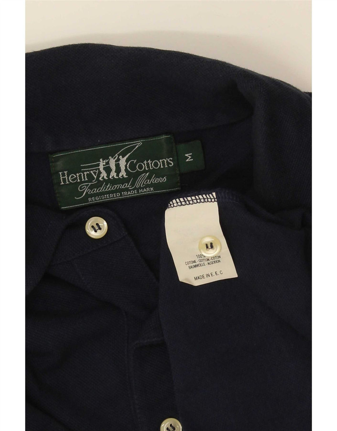 Henry Cottons Polo Homme Bleu Marine Moyen Coton