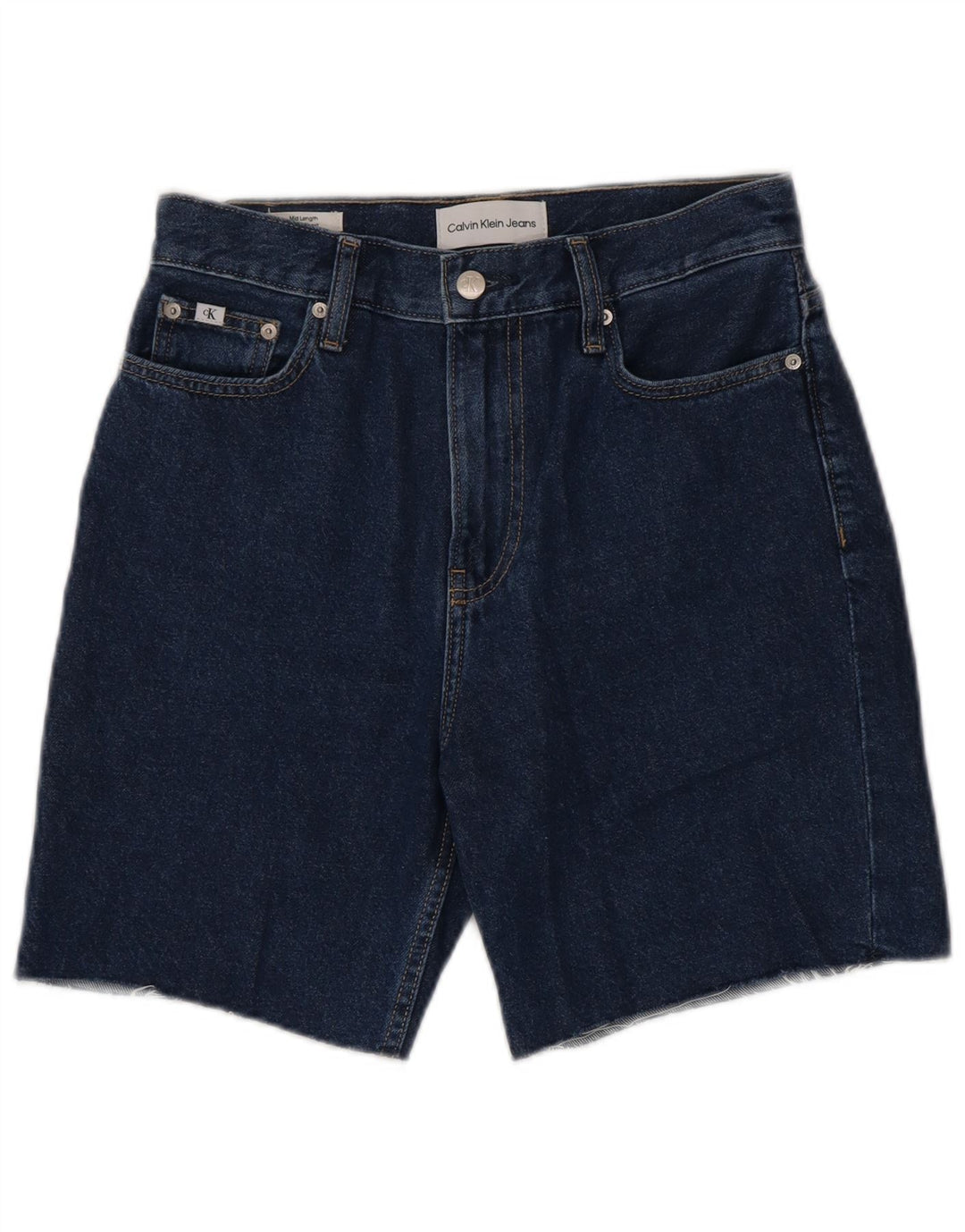CALVIN KLEIN Short en jean taille mi-haute W27 en coton bleu moyen pour femme