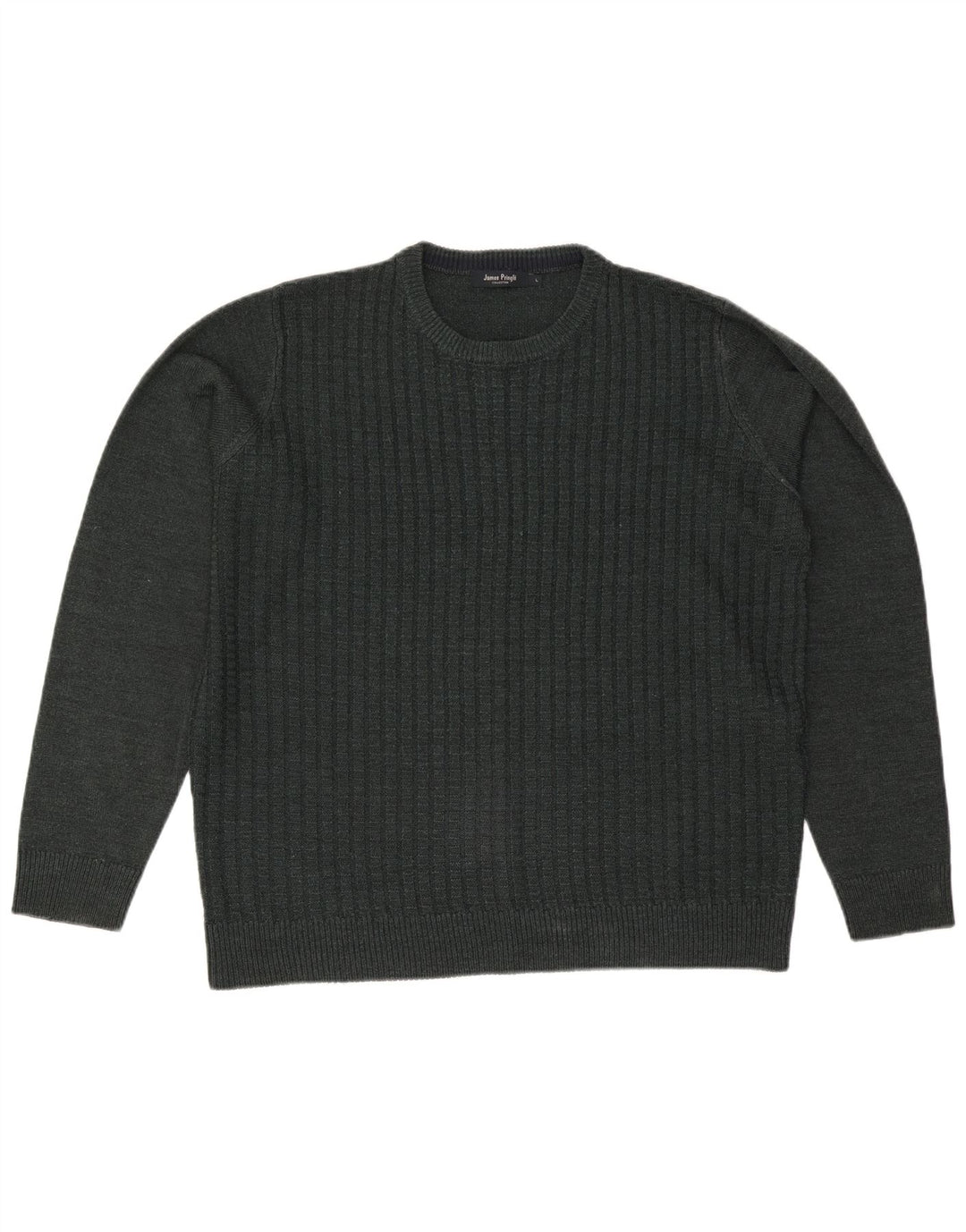 JAMES PRINGLE Pull ras du cou pour homme, grand, vert, acrylique