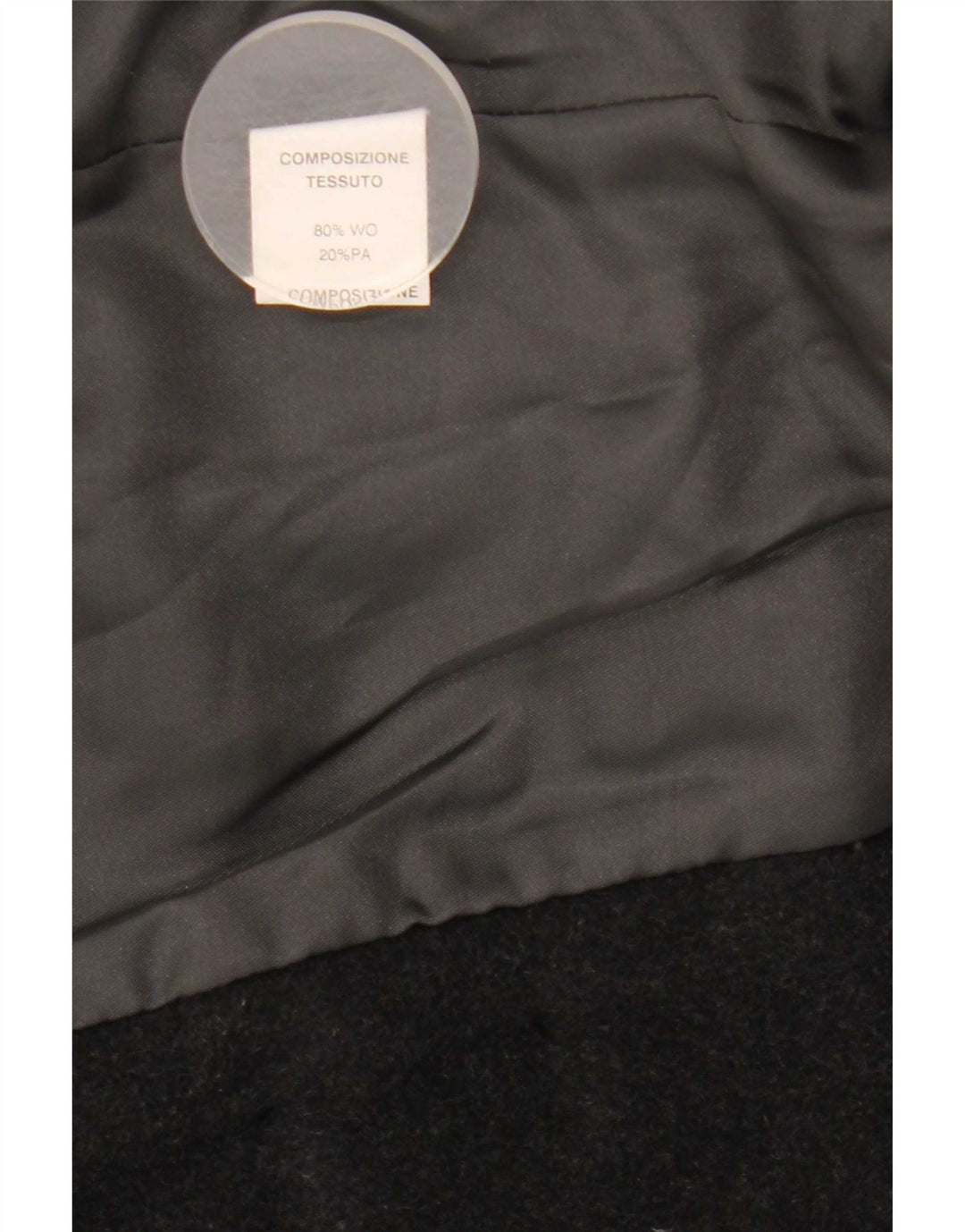 vintage Femme Double Breasted Coat IT 42 Laine Gris Moyen